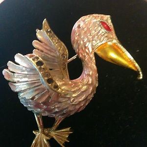 🔥RARE 1940'S CORO PELICAN BROOCH